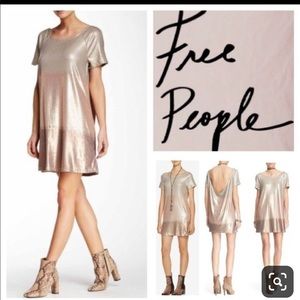 Gold tone sequence small Free People Dress